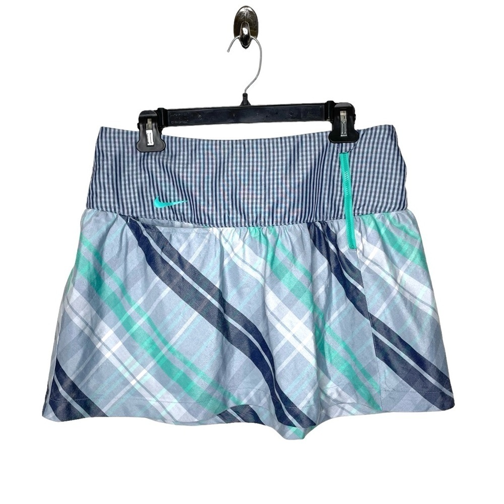 Nike Golf Sport Dri-Fit Plaid Teal Golf Skirt - Picture 2 of 11